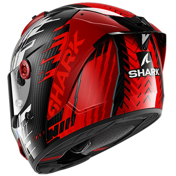 Shark Aeron Edgy Full Face Carbon Helmet DRU - Red / White