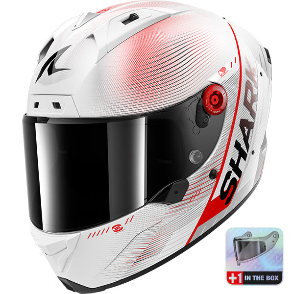 Shark Aeron Speed-Tech DWR - Carbon / White / Red
