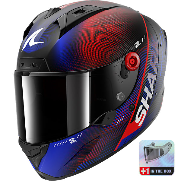 Shark Aeron Speed-Tech DBR - Carbon / Blue / Red