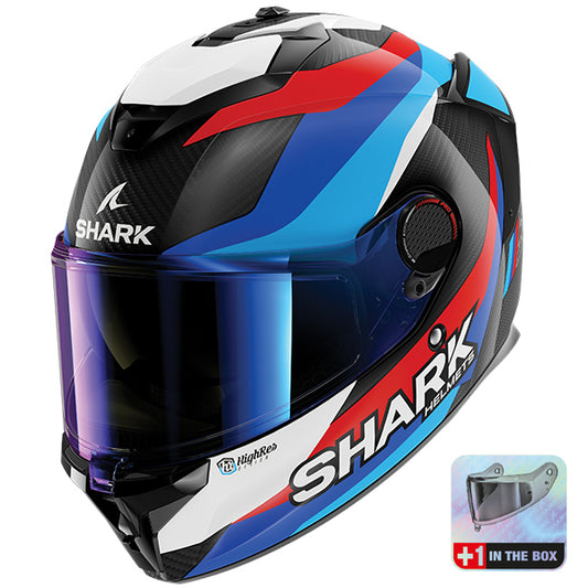 Shark Spartan GT Pro Carbon Guintoli DBR - Blue / Red / White