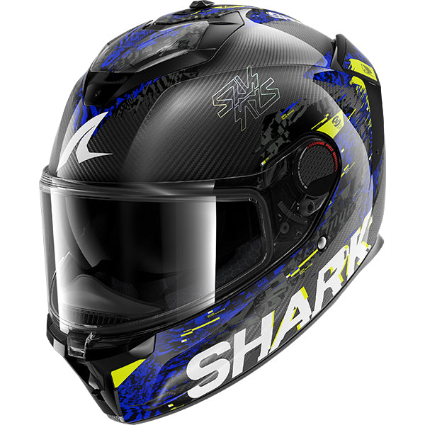 Shark Spartan GT Pro Speed-Vib DAB - Carbon / Anthracite / Blue