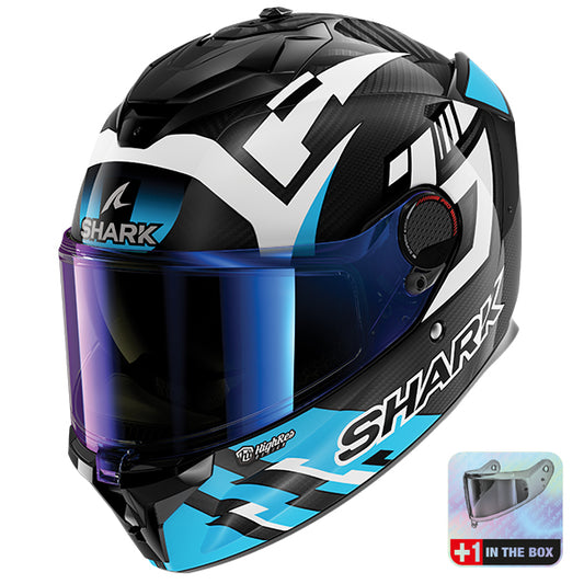 Shark Spartan GT Pro Carbon Zarco DWB - Blue / White