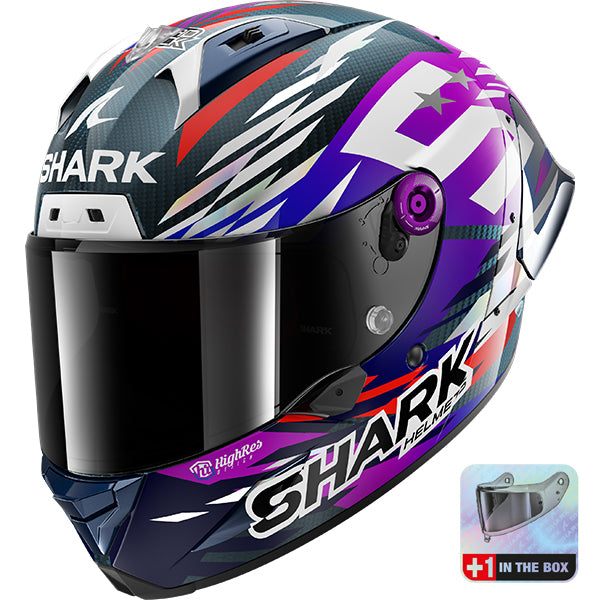 Shark Aeron-GP FIM 2 Zarco Signature 2026 DVU - Carbon / Violet / Chrome