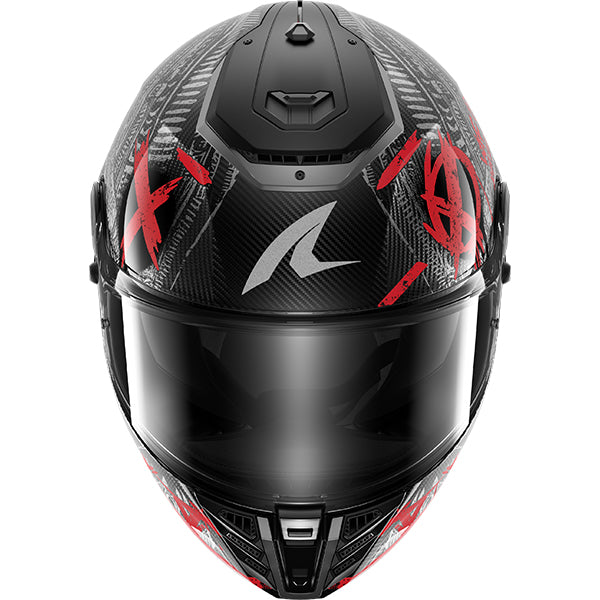Shark Spartan RS Carbon Shiever DAR - Anthracite / Red