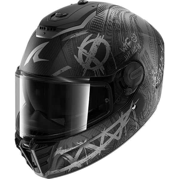 Shark Spartan RS Carbon Shiever DAS - Anthracite / Silver