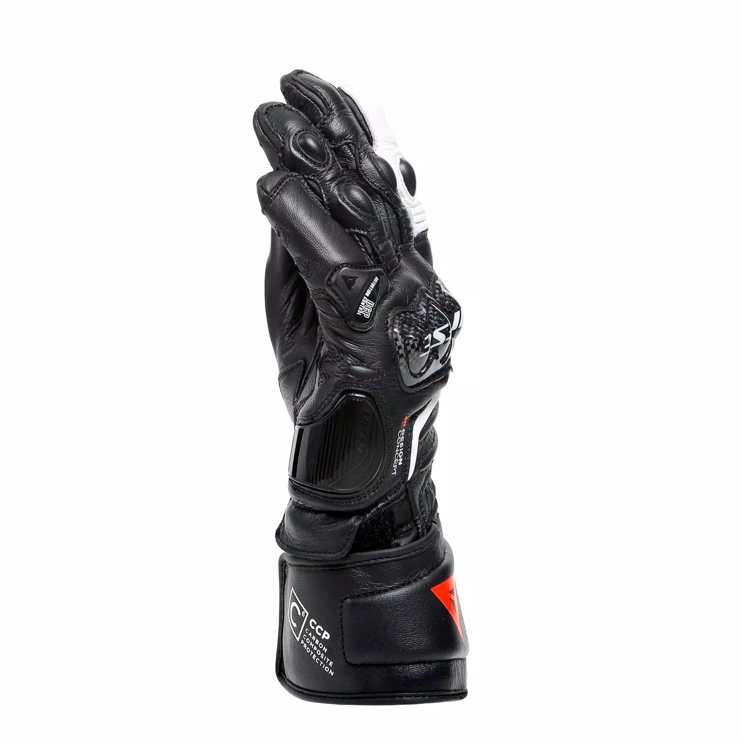Dainese Carbon 4 Long Ladies Leather Gloves - Black / White / Red