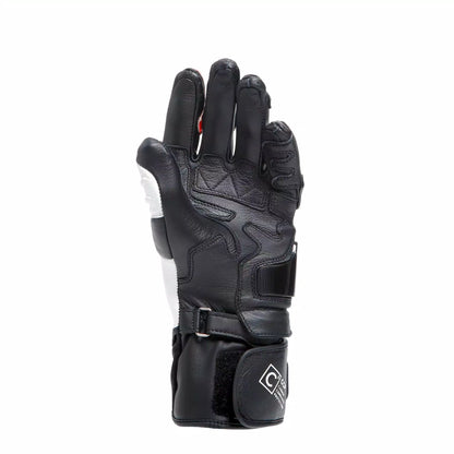 Dainese Carbon 4 Long Ladies Leather Gloves - Black / White / Fluo-Red