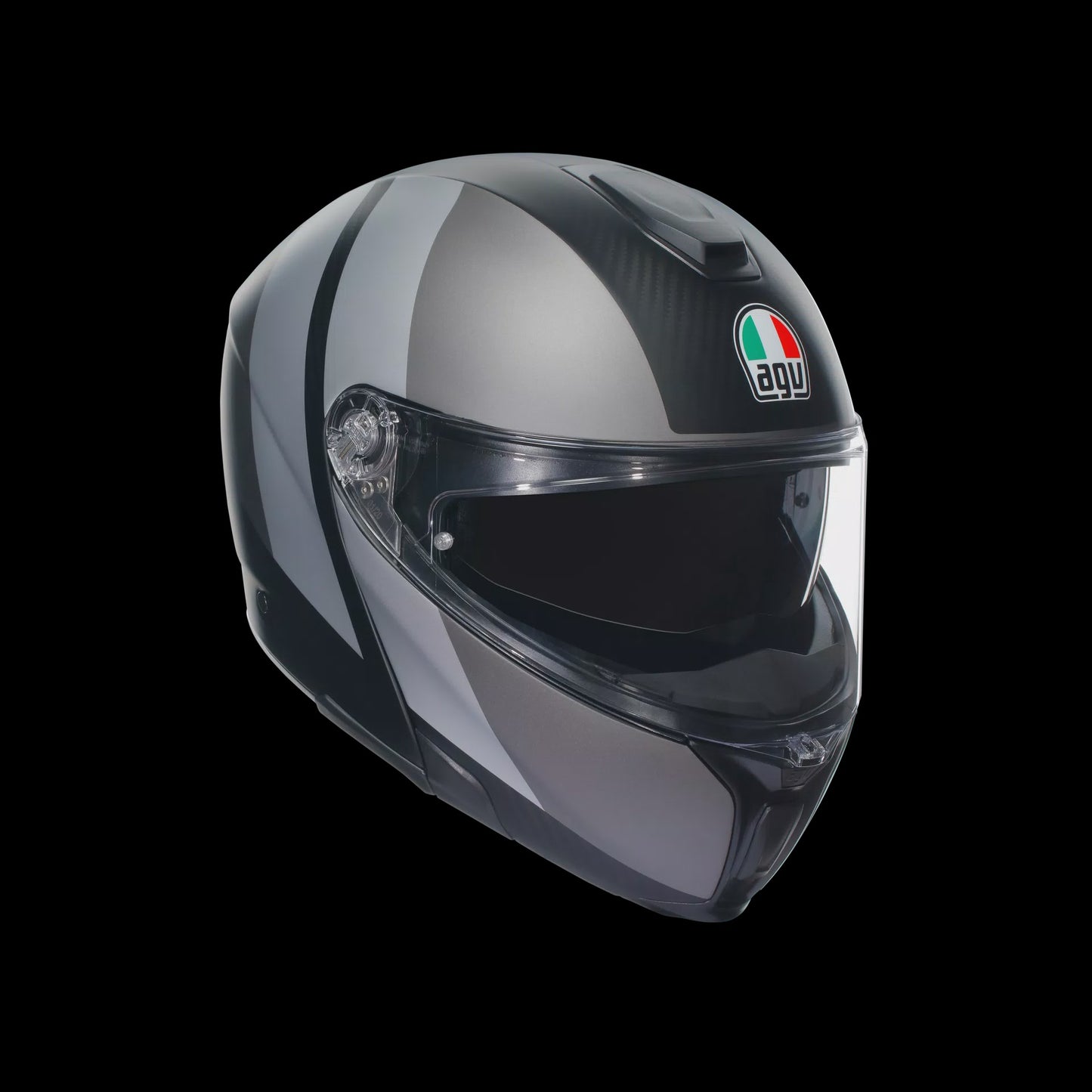AGV Sports Modular Flip Front Helmet - Overlay Matt Grey / Silver