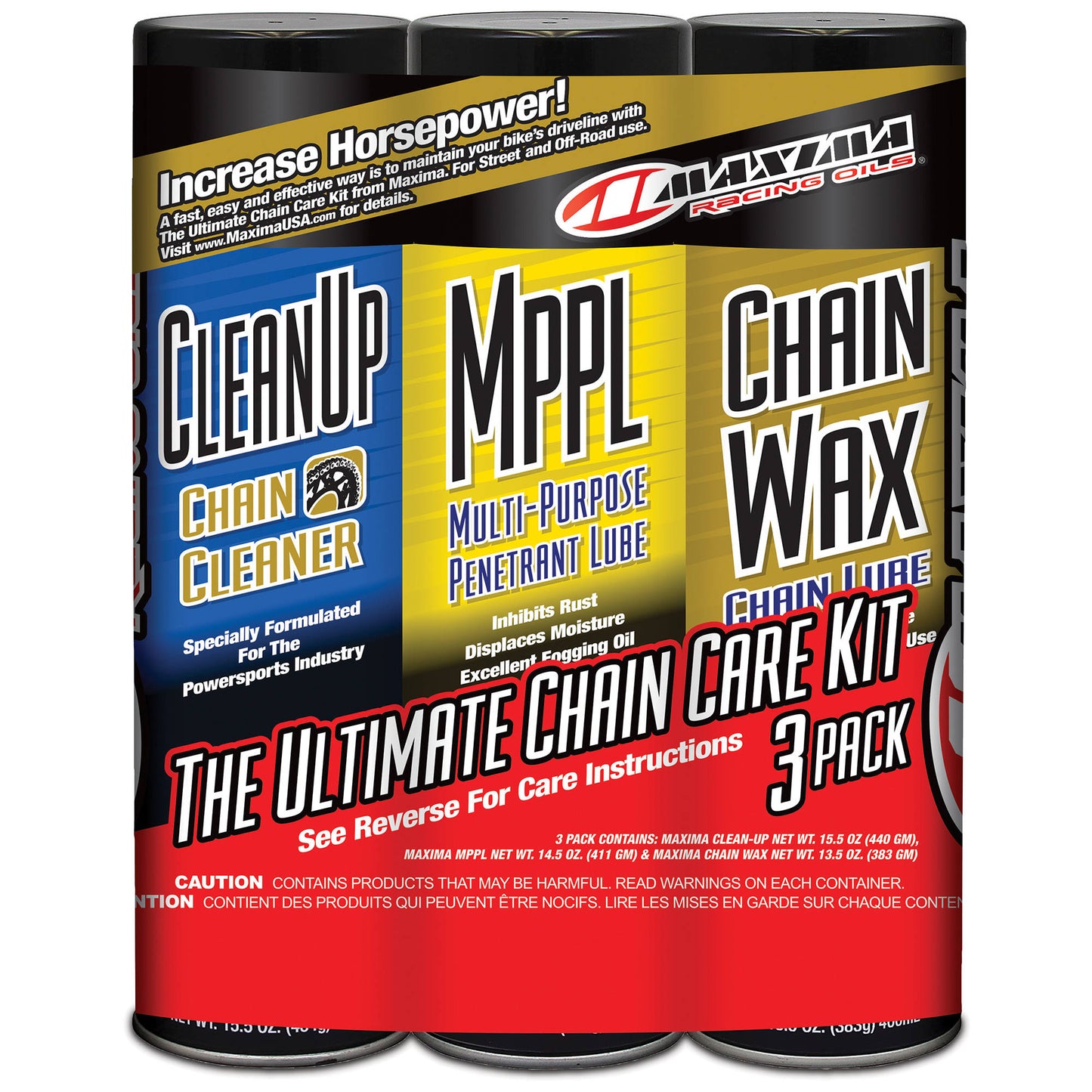Maxima Chain Wax Chain Care Combo Kit
