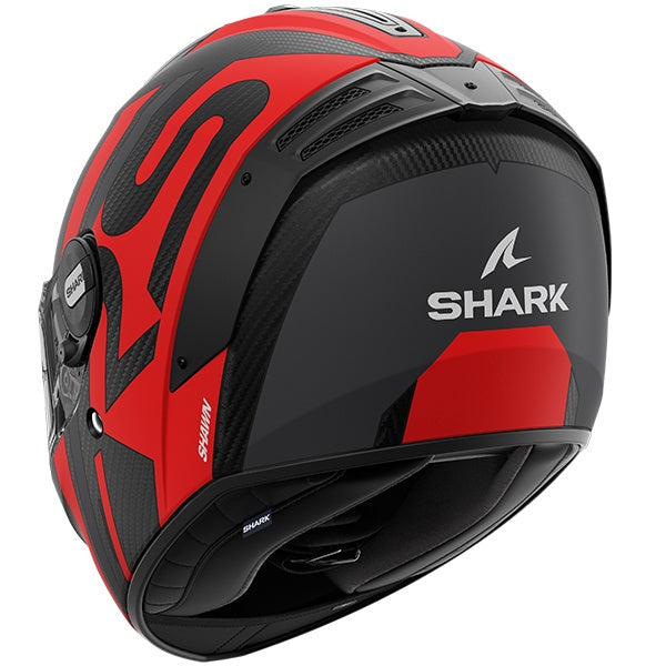 Shark Spartan RS Carbon Helmet Shawn Mat DAR - Black / Red -- FREE DARK VISOR --