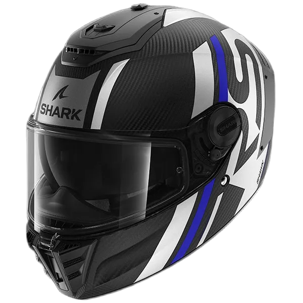 Shark Spartan RS Carbon Helmet Shawn Mat DBS - Black / Blue / Silver