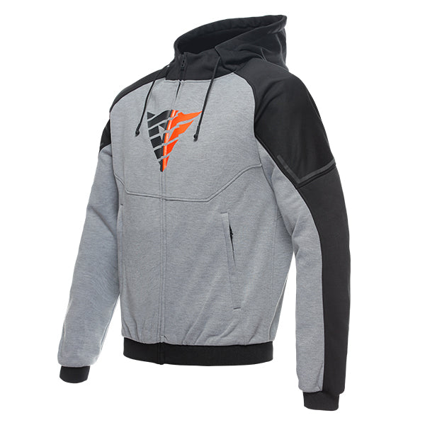 Dainese Daemon-X Safety Hoodie - Grey / Black / Fluo Red