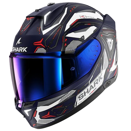 Shark Skwal I3 Linik Full Face Helmet BWR - Blue / White / Red