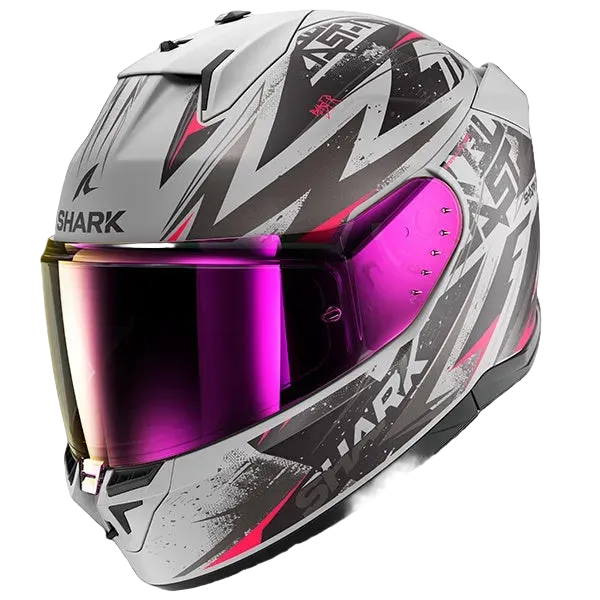 Shark D-Skwal 3 Blast-R Full Face Helmet SVK - Silver / Pink / Black