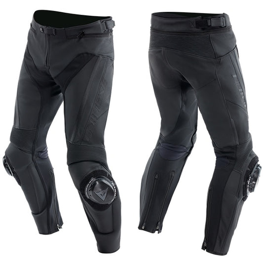 Dainese Delta 4 Leather Trousers Short Leg - Black / Black