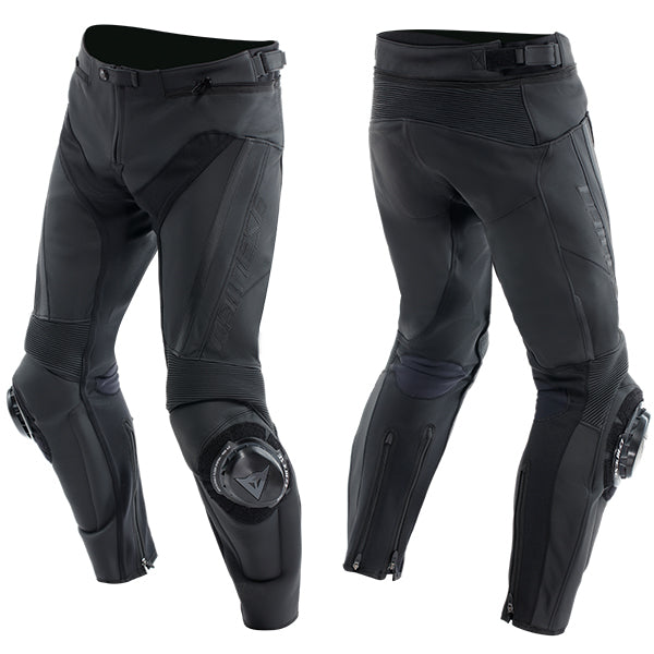 Dainese Delta 4 Leather Trousers Regular Leg - Black / Black