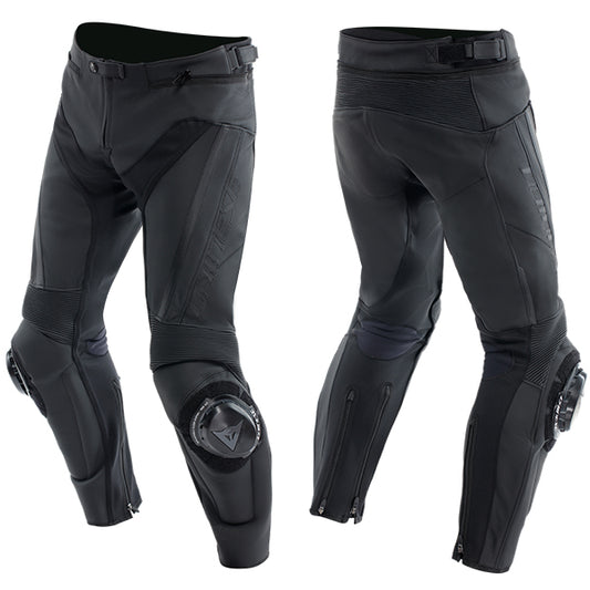 Dainese Delta 4 Leather Trousers Regular Leg - Black / Black