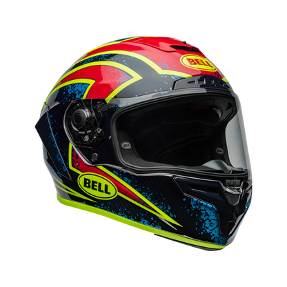 Bell Racestar Flex DLX Xenon - Gloss Blue / Retina