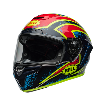 Bell Racestar Flex DLX Xenon - Gloss Blue / Retina