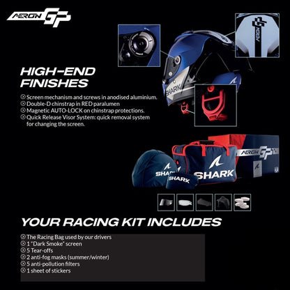 Shark Aeron-GP Full Carbon Helmet DAD - Gloss Black