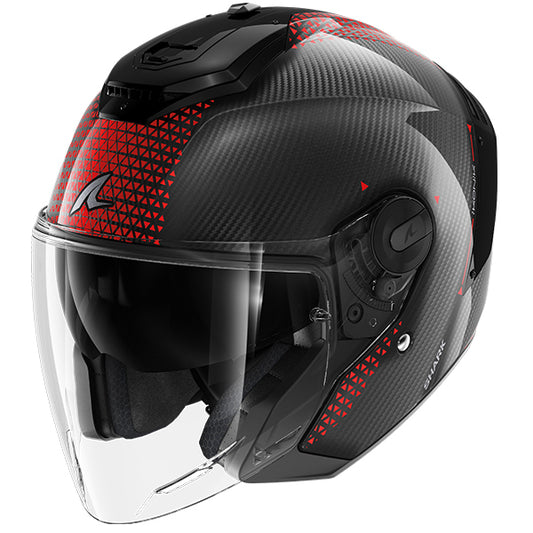 Shark RS Jet Carbon Ikonik DRU - Red / Black