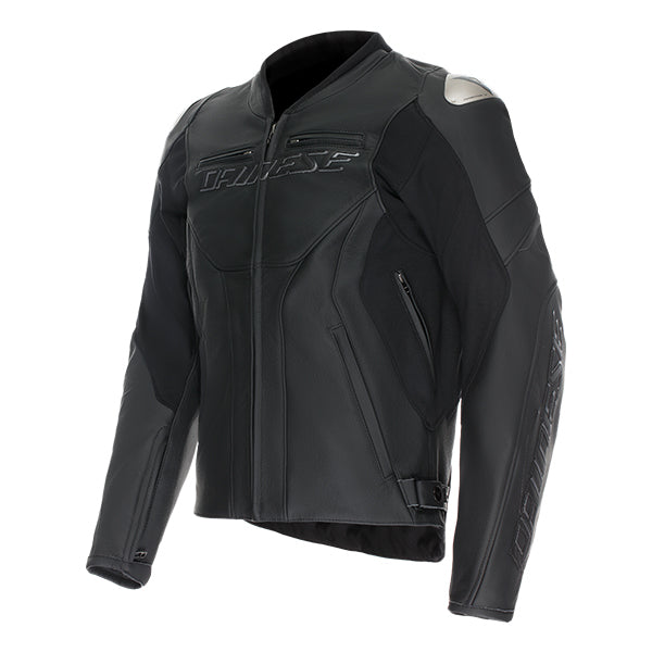 Dainese Racing 5 Leather Jacket - Black / Black / Black