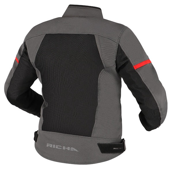 Richa Auyan Ladies Waterproof Jacket - Black / Grey / Red