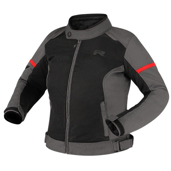 Richa Auyan Ladies Waterproof Jacket - Black / Grey / Red
