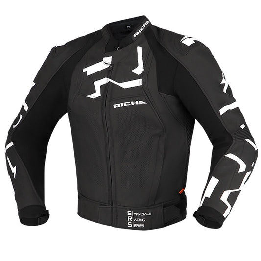 Richa Stradale Leather Sports Jacket - Black / White