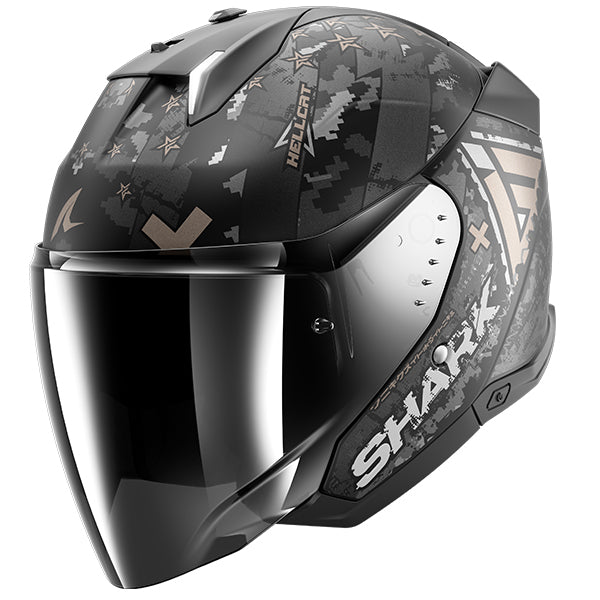 Shark Skwal I3 Jet Hellcat KUA - Matt Black / Chrome / Anthracite