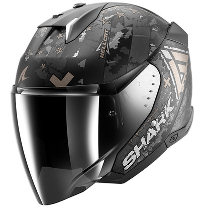 SHARK SKWAL I3 JET HELLCAT KUA - FREE IRIDIUM VISOR