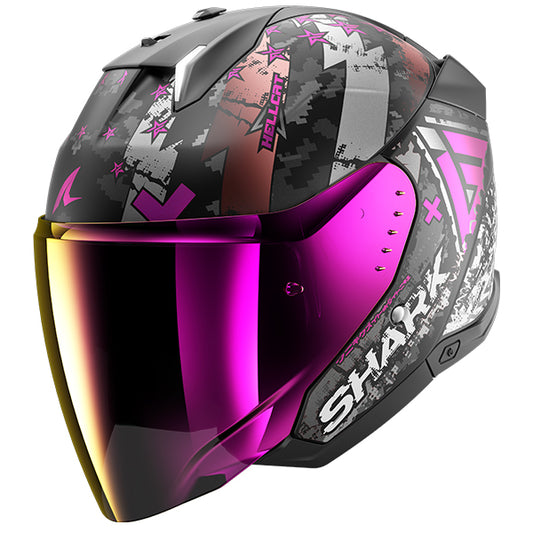 Shark Skwal I3 Jet Hellcat KUV - Matt Black / Chrome / Purple