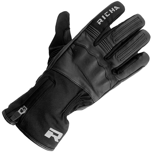 Richa Strada Leather Waterproof Gloves - Black