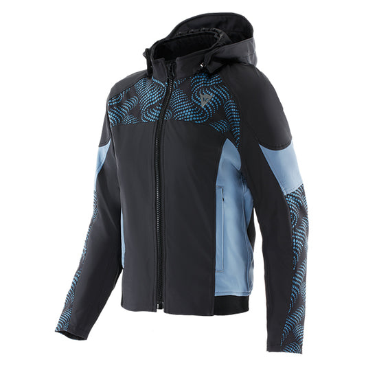 Dainese Ignite 2 Ladies Hoodie - Black / Blue Mirage