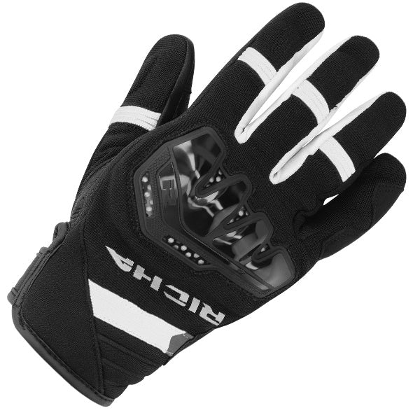 Richa Stradale Summer Textile Gloves - Black / White