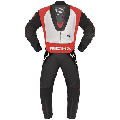 Richa Stradale GP Leather 1PC Suit - Blood Red / White