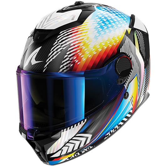 Shark Spartan Gt Pro Carbon Sthyr DWU - White / Yellow / Blue