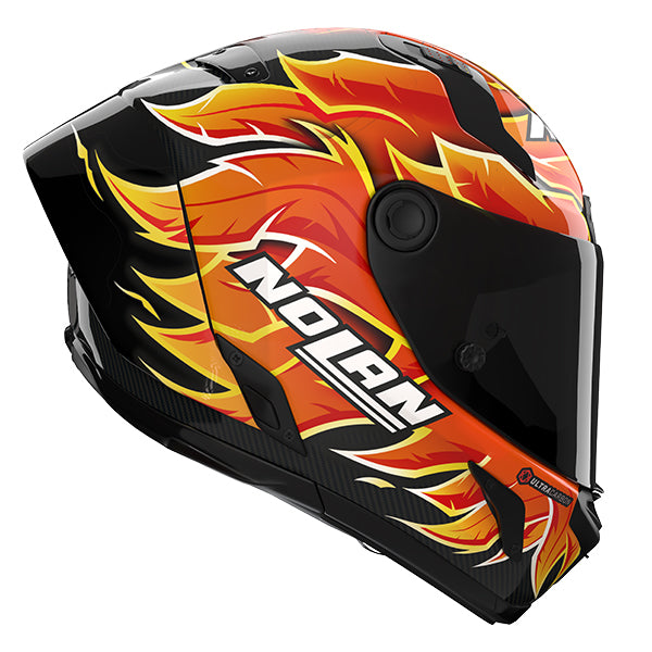 Nolan X-804 RS Replica Iannone 368 - Carbonio / Rosso / Arancione / Giallo