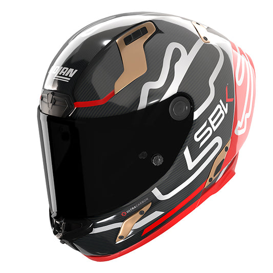 Nolan X-804 RS SBK 360 - Carbonio / Rosso / Oro