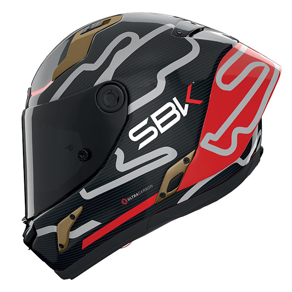 Nolan X-804 RS SBK 360 - Carbonio / Rosso / Oro