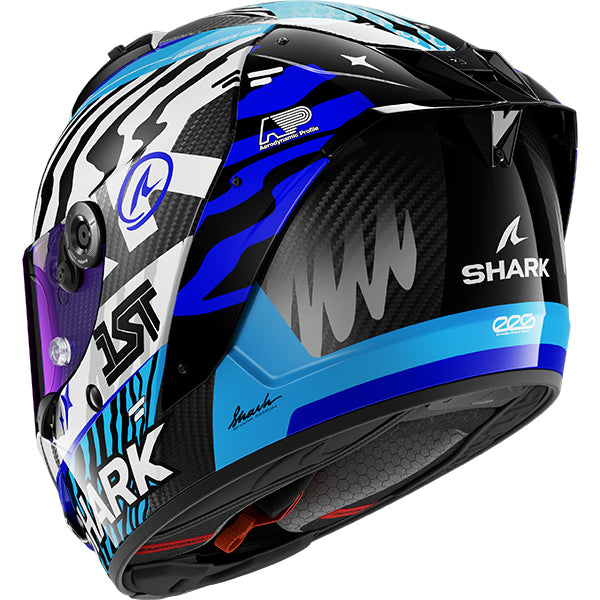 Shark Aeron Speed-Fancy DWB - Carbon / White / Blue