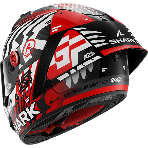 Shark Aeron-GP FIM 2 Speed-Fancy DWR - Matt Carbon / White / Red