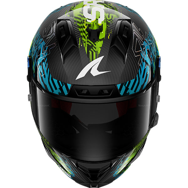 Shark Aeron-GP FIM 2 Speed-Vib DBG - Carbon / Blue / Green