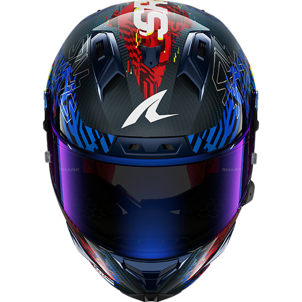 Shark Aeron GP FIM 2 Speed VIB DBR - Blue / Red