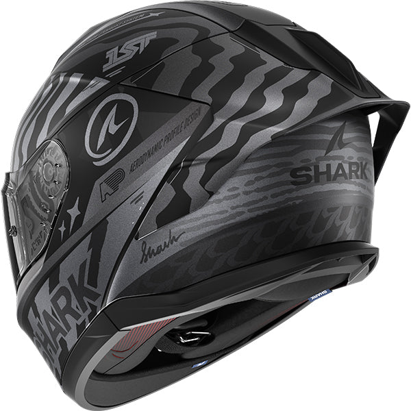 Shark Skwal Cup Speed-Fancy Mat KAS - Mat Black / Anthracite / Silver