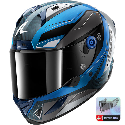 Shark Aeron Mekarium DBS - Carbon / Blue / Silver