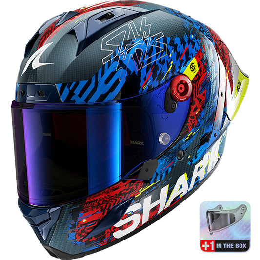 Shark Aeron GP FIM 2 Speed VIB DBR - Blue / Red