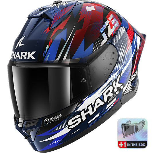 Shark Skwal Cup Zarco GP De France BUR - Blue / Chrome / Red