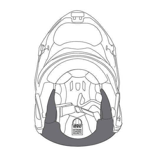 AGV Sports Modular Cheek Pads - Black