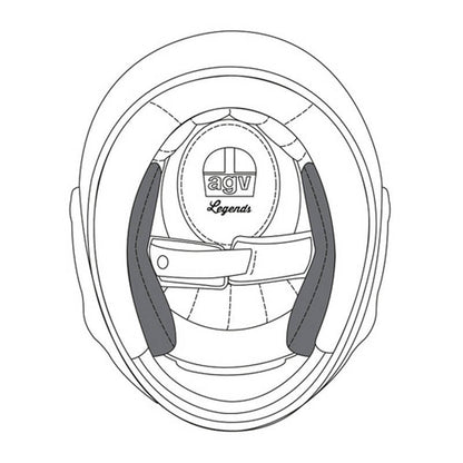 AGV X3000 Cheek Pad - Black